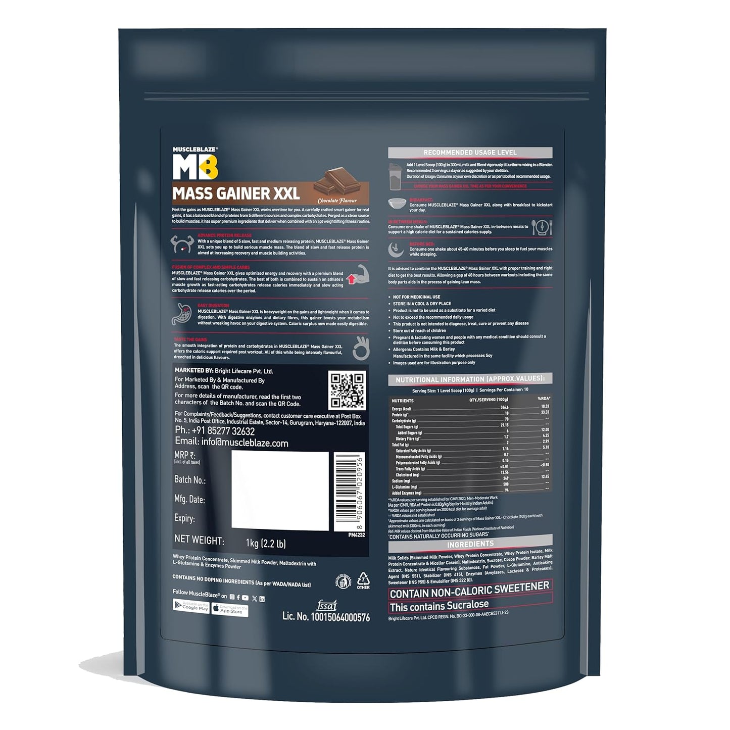 MuscleBlaze Mass Gainer XXL