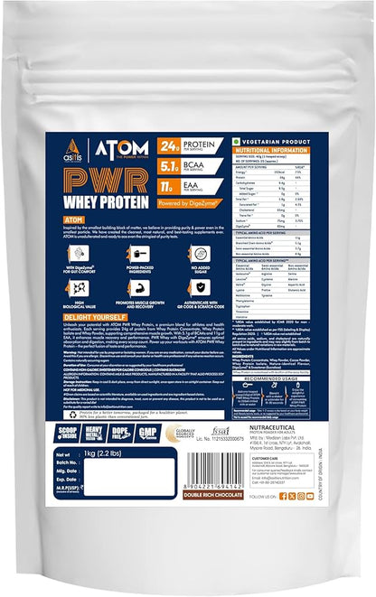 AS-IT-IS Nutrition ATOM PWR Whey Protein 24g Protein